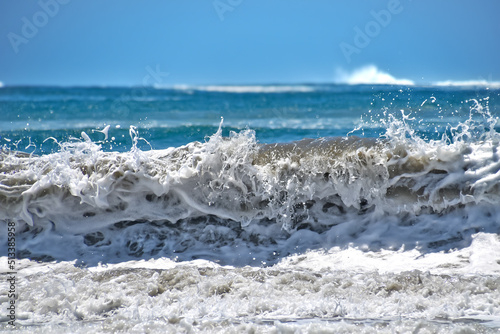 breaking wave in the pacific ocean