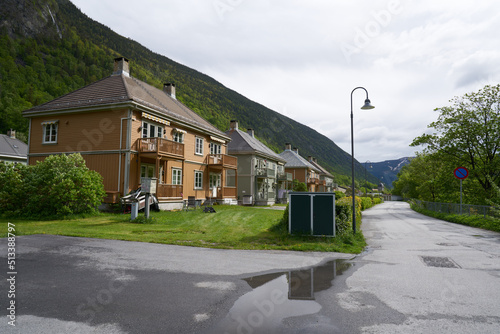 Residental wooden houses in norway, rjukan