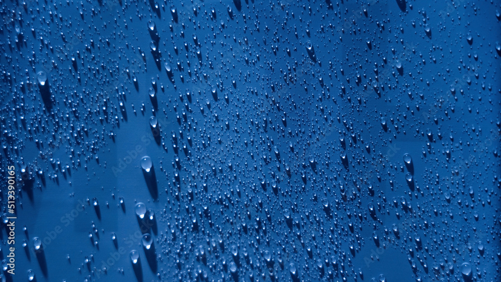 Water drop pattern. Drop splash water pattern. Selective focus. Droplet splash rain texture. - obrazy, fototapety, plakaty 