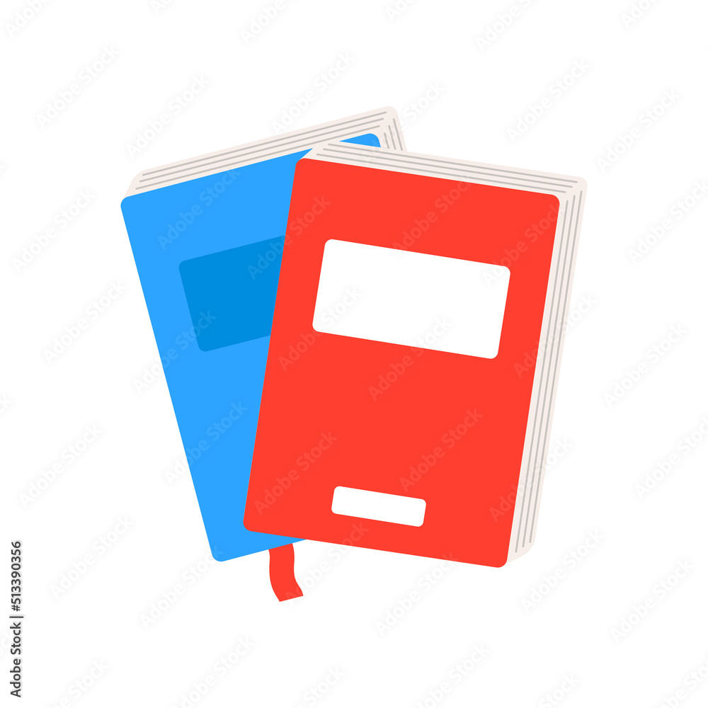 Notebook with bookmark and notebook for work, study, education and gaining knowledge Notebook with bookmark and notebook for work, study, education and gaining knowledge