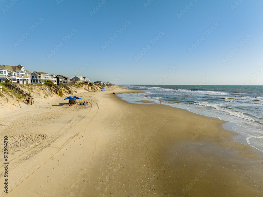 Aerial drone photo Corolla Beach NC USA