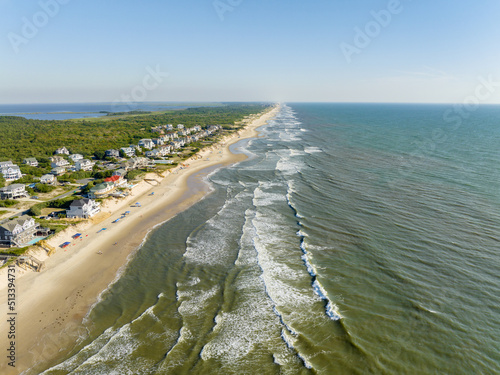Slika na platnu Beachfront real estate in Corolla Beach North Carolina outer banks