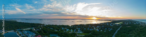 Aerial twilight photo Corolla North Carolina USA