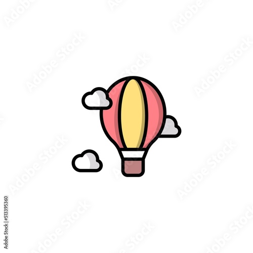 hot air balloon icon vector design logo