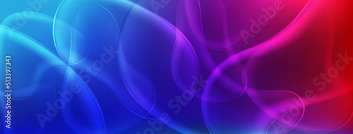 Abstract background made of colored curved translucent shapes