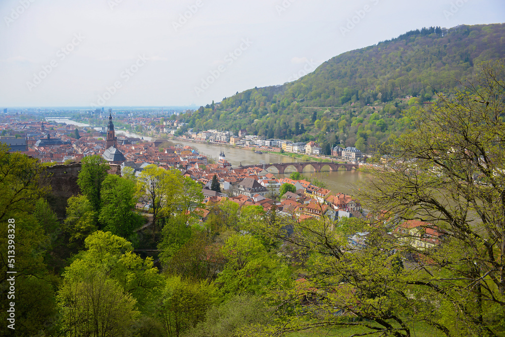 HEIDELBERG, GERMANY - market, streets in Heidelberg in Germany. Heidelberg is a city in the state of Baden-Württemberg in Germany. HEIDELBERG, GERMANY - market, streets in Heidelberg in Germany. Heidelberg is a city in the state of Baden-Württemberg in Germany.