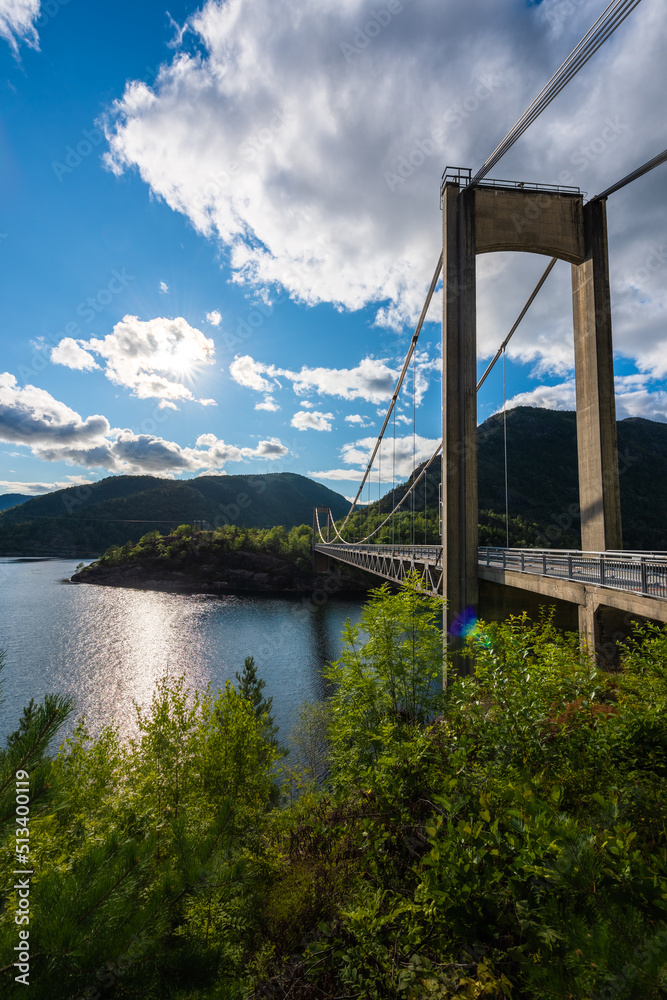 Erfjord Bridge Norwegian National Road 13 in Western Norway