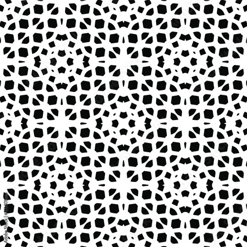 Seamless vector pattern in geometric ornamental style. monochrome pattern.