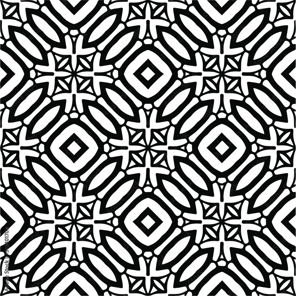 Seamless vector pattern in geometric ornamental style. monochrome pattern. Seamless vector pattern in geometric ornamental style. monochrome pattern.
