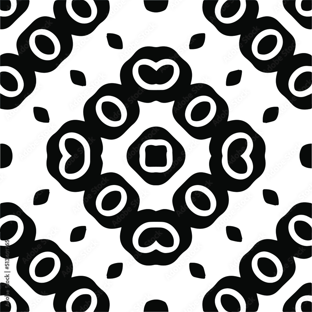 Seamless vector pattern in geometric ornamental style. monochrome pattern. Seamless vector pattern in geometric ornamental style. monochrome pattern.