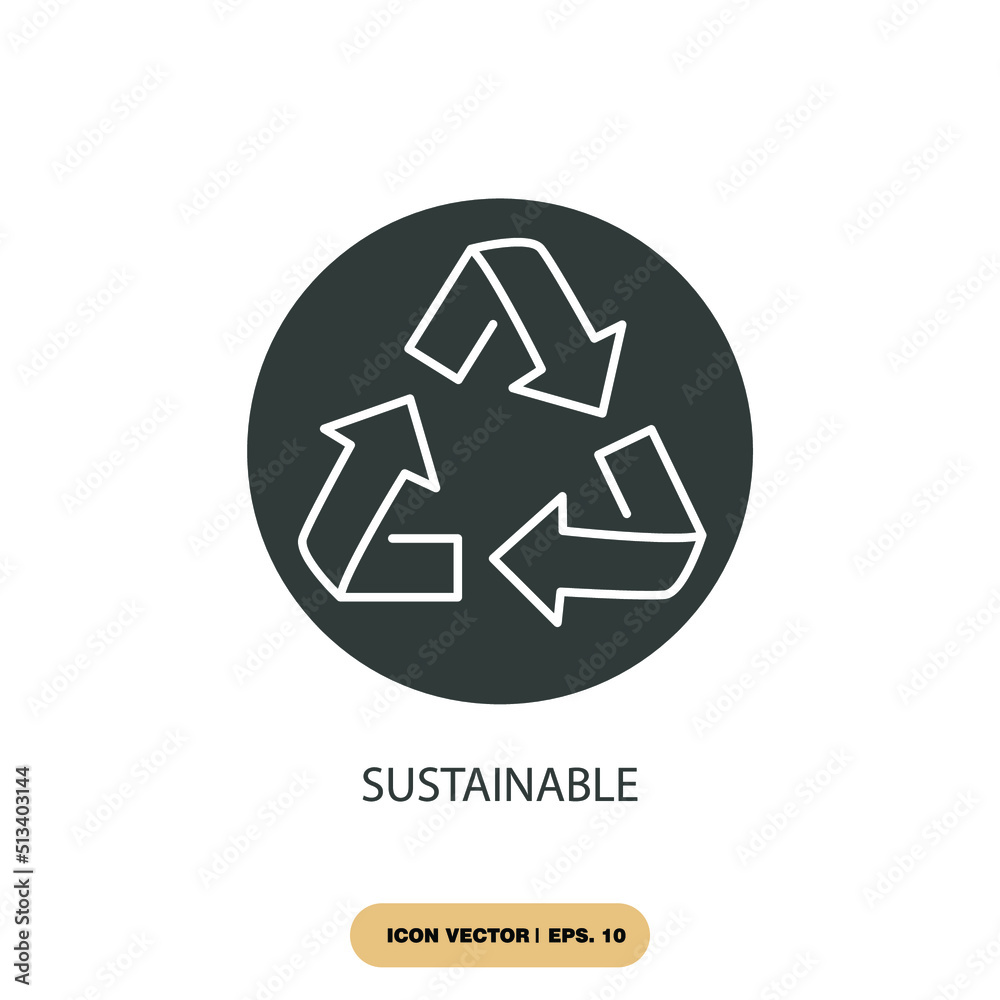 sustainable icons  symbol vector elements for infographic web