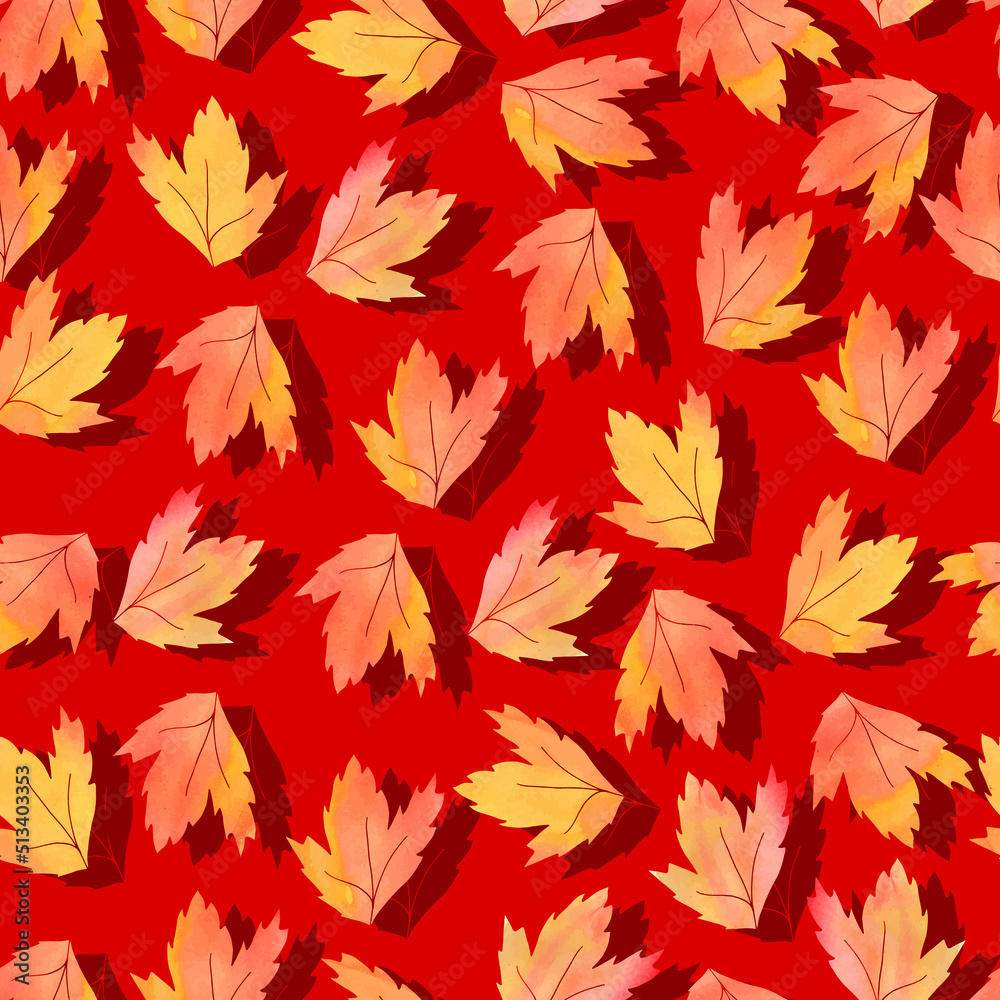 fallen autumn leaves vector pattern fallen autumn leaves vector pattern