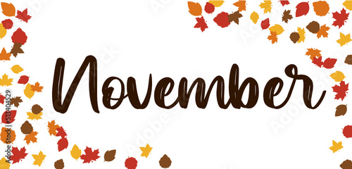 november illustration of an background