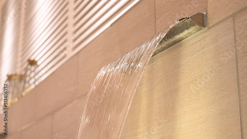 Where the water is coming out vigorously