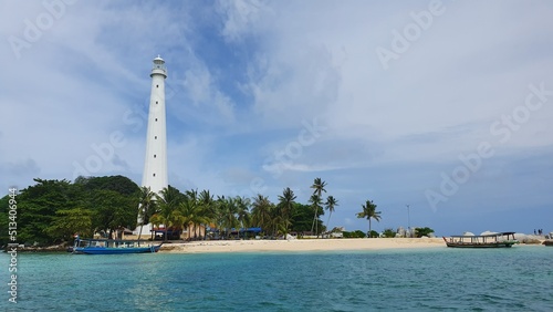 Lighthouse on the coast of Tanjung Pinang, Indonesia