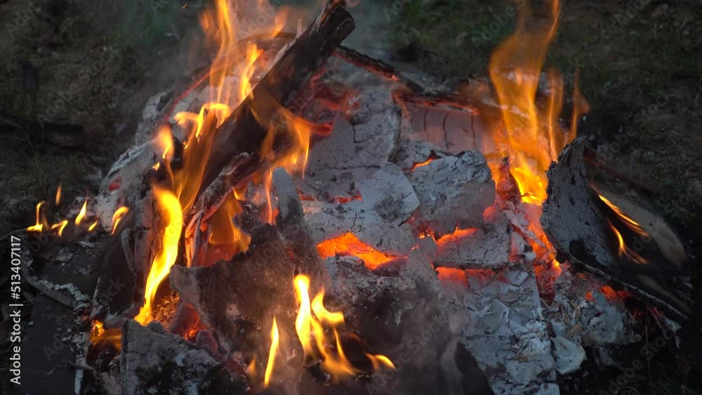 smoldering fire from burning trash smoldering fire from burning trash