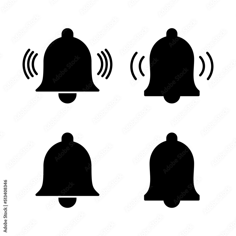 Bell icon vector. Notification sign and symbol for web site design Bell icon vector. Notification sign and symbol for web site design