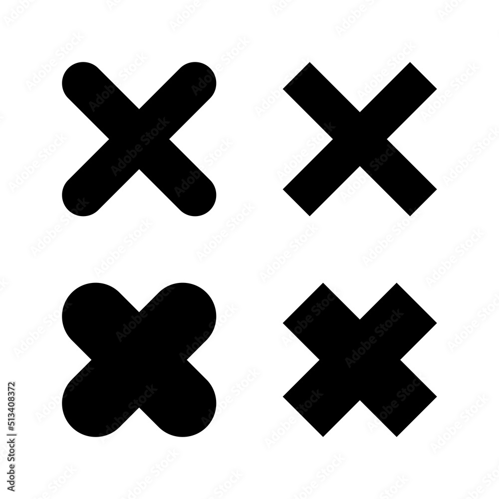 Fototapeta premium Close icon vector. Delete sign and symbol. cross sign