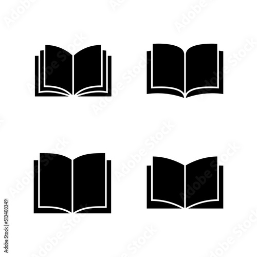 Book icon vector. open book sign and symbol. ebook icon