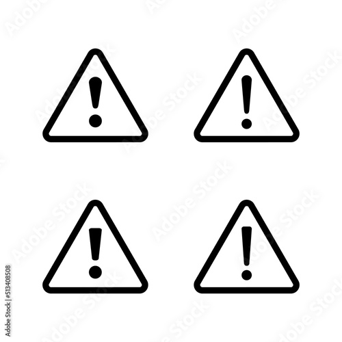 Exclamation danger icon vector. attention sign and symbol. Hazard warning attention sign