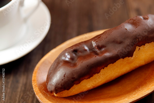 Eclair of dessert on the table