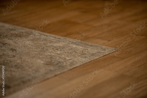 wood floor and rug