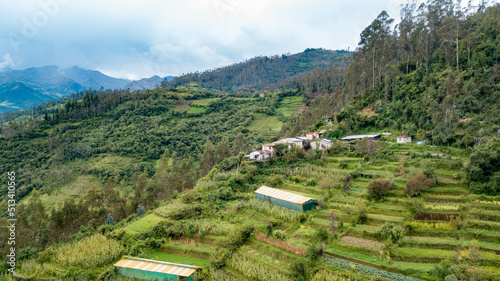 Andenería Inka, Huerto agroecológico  en las montañas del Perú.   photo