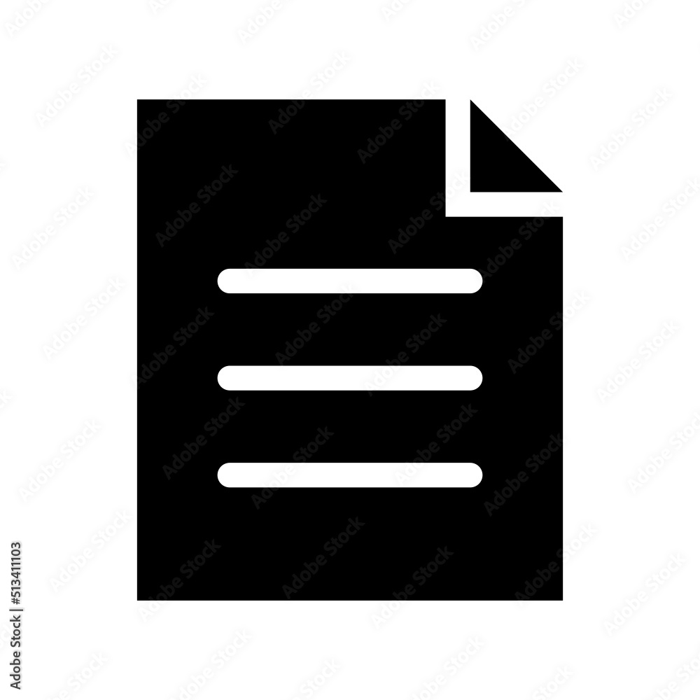 Document Icon Vector Symbol Design Illustration