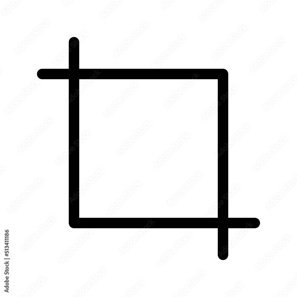 Crop Icon Vector Symbol Design Illustration Crop Icon Vector Symbol Design Illustration