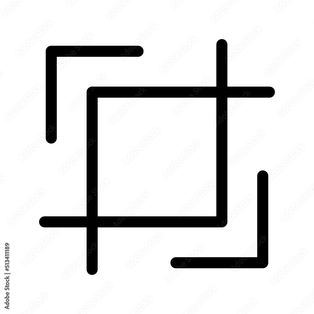 Crop Icon Vector Symbol Design Illustration Crop Icon Vector Symbol Design Illustration