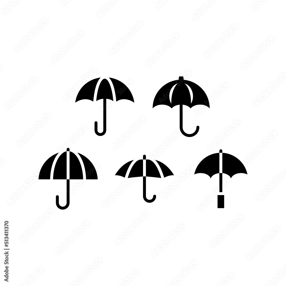 Umbrella Icon Set Vector Symbol Design Illustration