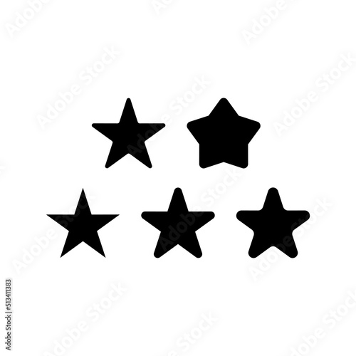 Star Icon Set Vector Symbol Design Illustration