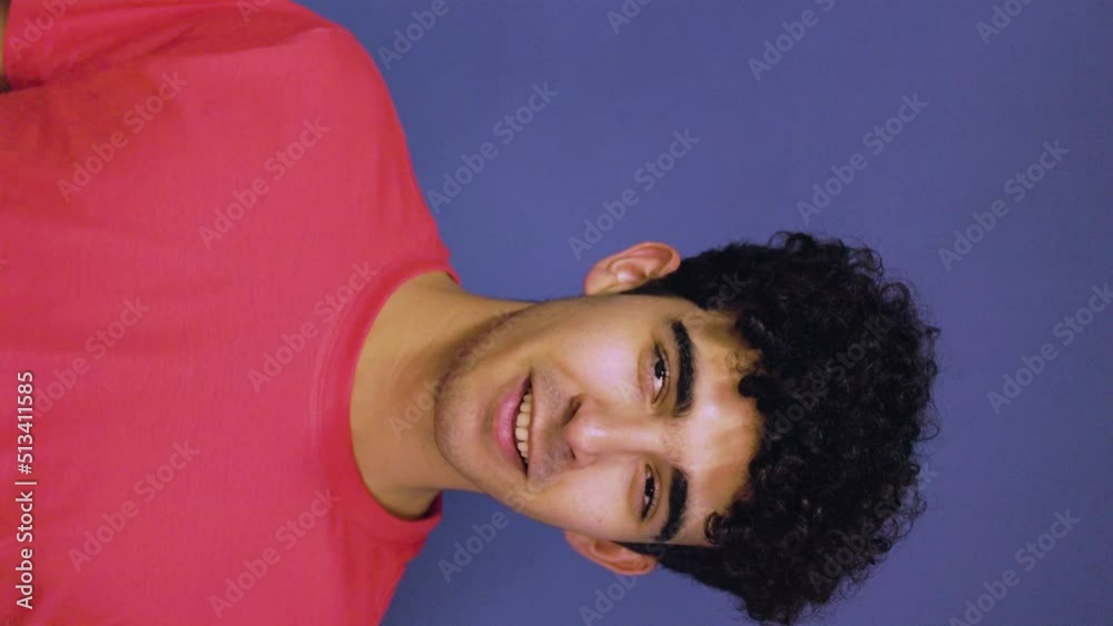 young boy with blink and strabismus talking amusing and making funny grimaces. enjoying life young boy with blink and strabismus talking amusing and making funny grimaces. enjoying life