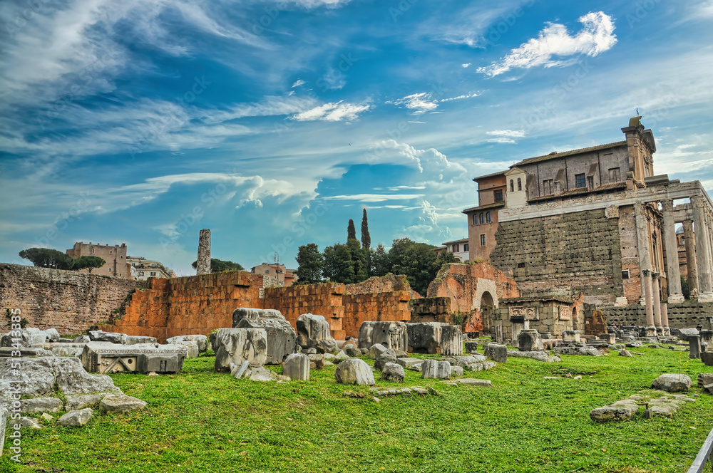 Roman forum in Rome, Italy