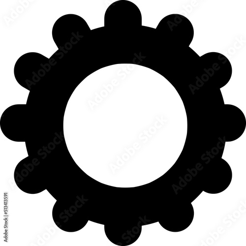  gear icon illustration on white background..eps