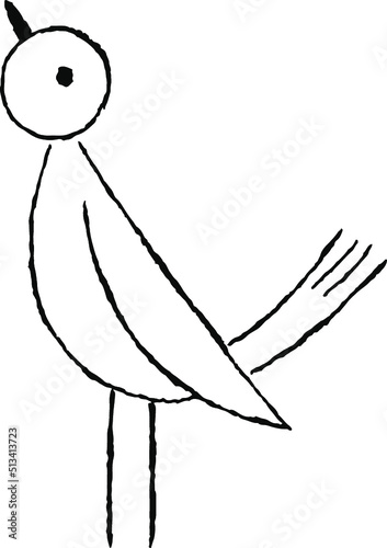 シンプルな鳥のイラスト