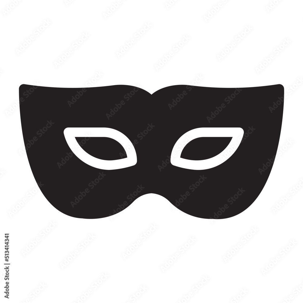 eye mask glyph icon