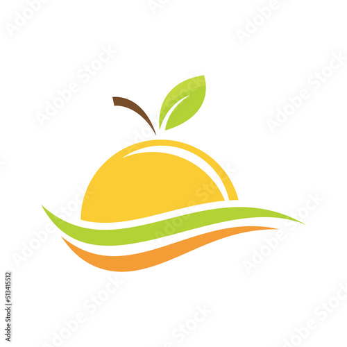 Orange fruit logo