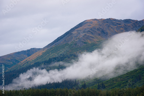 Mountains of Alaska in autumn.