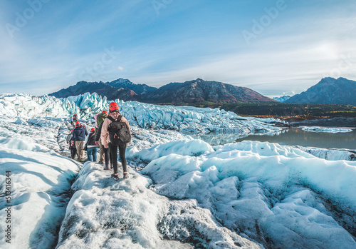 Matanuska Glacier hike day tour in Alaska. photo