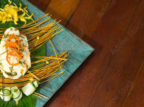 Comida típica de la Selva Peruana, patarashca photo