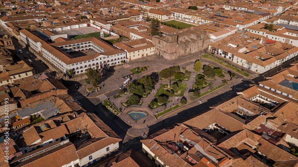 Fototapeta premium Fotografías con Drone de la ciudad del Cusco Perú.