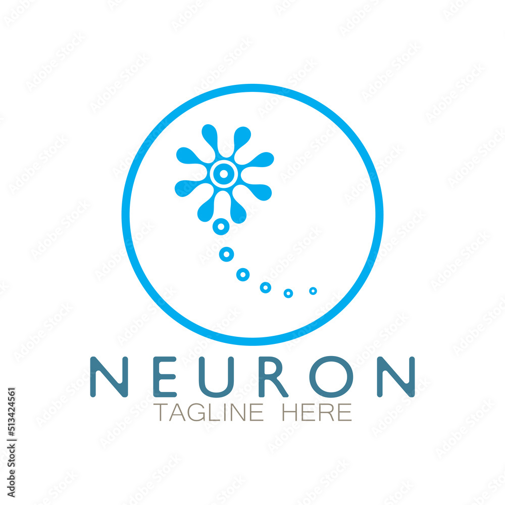 Neuron logo or nerve cell logo design,molecule logo illustration template icon with vector concept Neuron logo or nerve cell logo design,molecule logo illustration template icon with vector concept