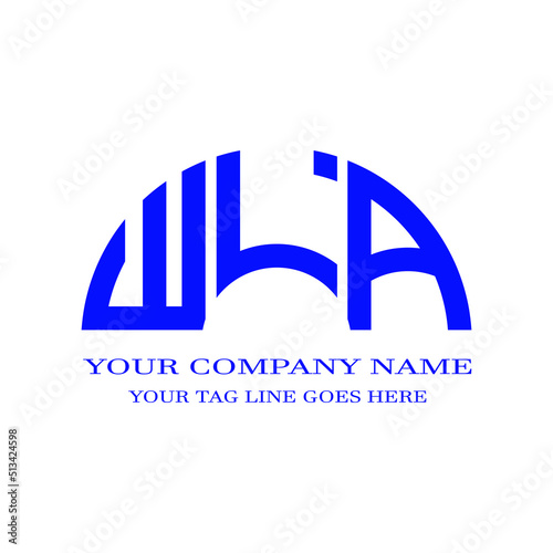 WLA letter logo creative design with vector graphic photo