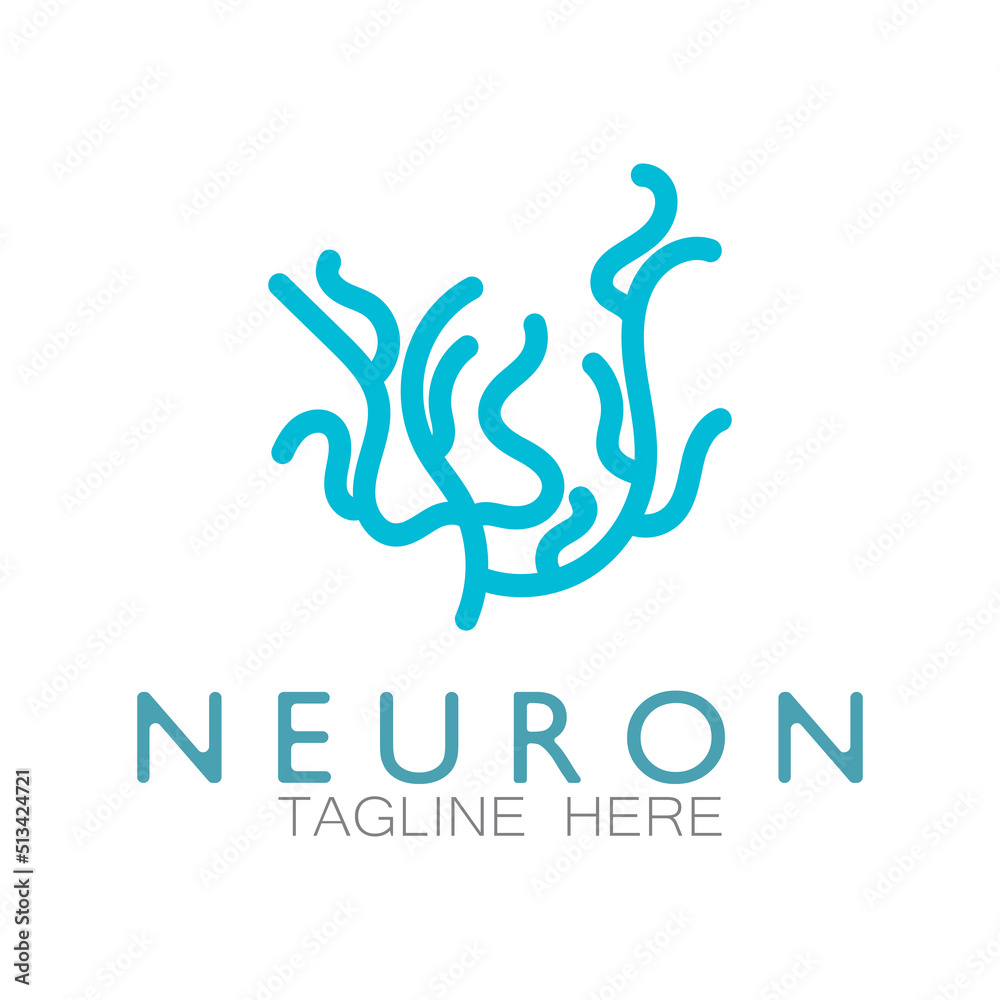 Neuron logo or nerve cell logo design,molecule logo illustration template icon with vector concept Neuron logo or nerve cell logo design,molecule logo illustration template icon with vector concept