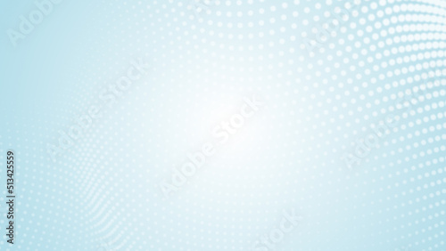 Abstract dot white blue wave pattern gradient texture technology background.