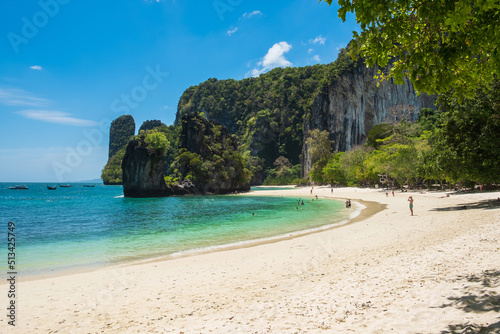 Beautiful beach on Hong island, Krabi, Thailand. landmark, destination Southeast Asia Travel, vacation , tropical and holiday concept
