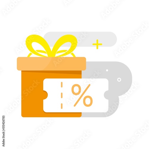 get vouchers from gift box concept illustration flat design vector eps10. modern graphic element for landing page, empty state ui, infographic, icon