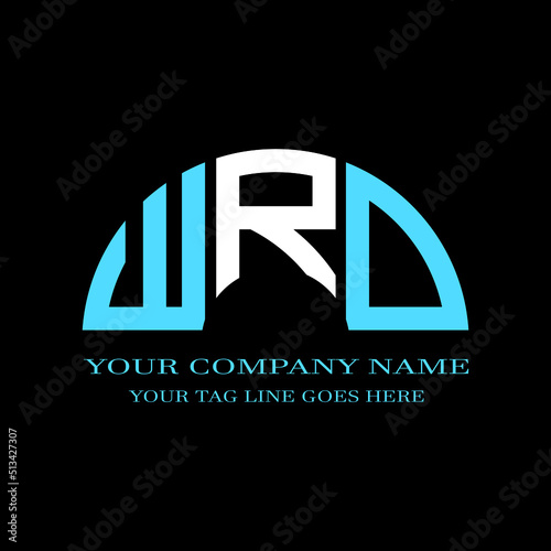 WRD letter logo creative design with vector graphic photo