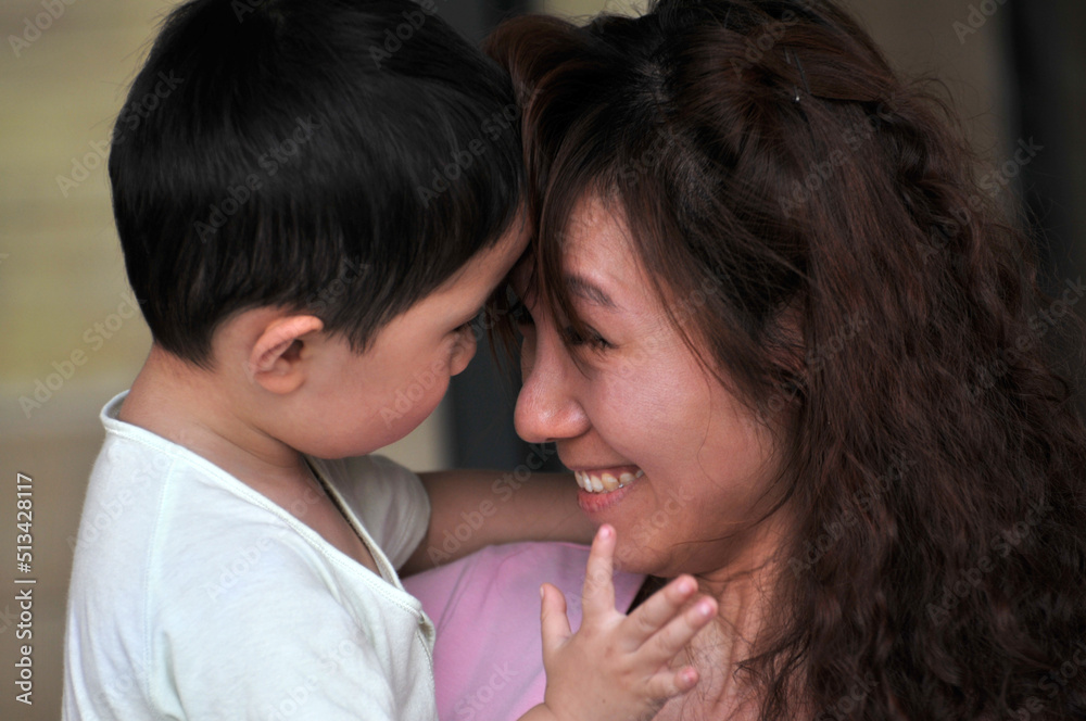 mother and child are playing mother and child are playing